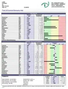 Haar-Mineral-Analyse: Beispiel-Befund